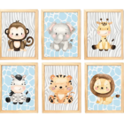 Quadro Infantil 6 Un A4 Vidro E Pendurador