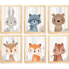 Quadro Infantil 6 Un A4 Vidro E Pendurador