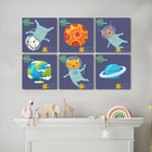 Quadro Infantil   Animais Astronautas No Espaço