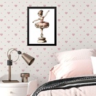 Quadro Infantil Bailarina Caixinha De Música 24x18cm - Com Vi