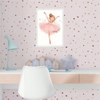 Quadro Infantil Bailarina Menininha 45x34cm Moldura:madeira P