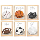 Quadro Infantil Bolas 6 Un A4 Vidro E Pendurador