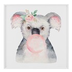 Quadro Infantil Branco com Vidro 50x50cm Arte Própria