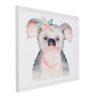 Quadro Infantil Branco com Vidro 50x50cm Arte Própria