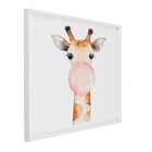 Quadro Infantil Branco com Vidro 50x50cm Arte Própria