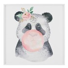 Quadro Infantil Branco com Vidro 50x50cm Arte Própria