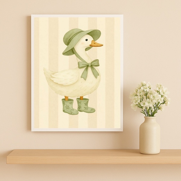 Quadro Infantil Country Patinha 45x34cm Mold Preta