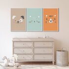 Quadro Infantil Decorativo Rostinhos Do Bem Gato Cachorro Tig