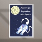 Quadro Infantil Espacial - Aquele Que Te Guarda 24x18cm - Com