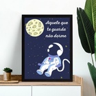 Quadro Infantil Espacial - Aquele Que Te Guarda 45x34cm - Com