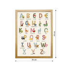 Quadro Decorativo Infantil Letras com Moldura Freij 30x40cm