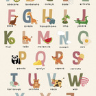 Quadro Decorativo Infantil Letras com Moldura Freij 30x40cm