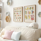 Quadro Decorativo Infantil Letras com Moldura Freij 30x40cm