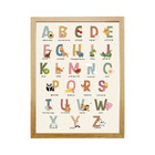 Quadro Decorativo Infantil Letras com Moldura Freij 30x40cm