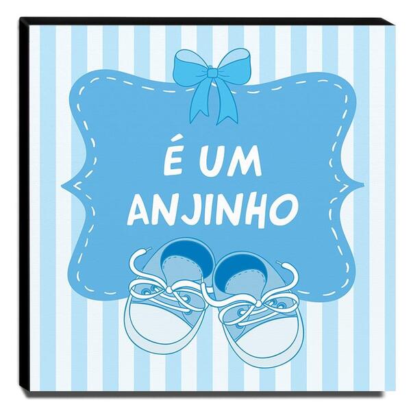 Quadro Infantil Maternidade É Um Anjinho Canvas 30x30cm-inf257
