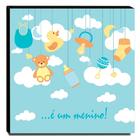 Quadro Infantil Maternidade É Um Menino Canvas 30x30cm-inf136