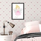 Quadro Infantil Menina Fada Madrinha 45x34cm - Com Vidro Mold