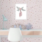 Quadro Infantil Minimalista Sapatilha Balé 45x34cm - Com Vidr