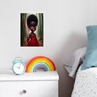 Quadro Infantil Orixá Baby Iansã 24x18cm - Com Vidro Moldura