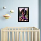 Quadro Infantil Orixá Baby Nanã 33x24cm - Com Vidro Moldura B