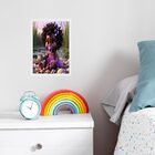 Quadro Infantil Orixá Baby Nanã 45x34cm Moldura Preta