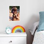 Quadro Infantil Orixá Baby Obaluaê 45x34cm Moldura Preta