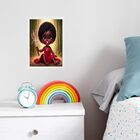 Quadro Infantil Orixá Bebê Iansã 45x34cm - Com Vidro Moldura