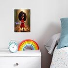 Quadro Infantil Orixá Criança Iansã 33x24cm - Com Vidro Moldu