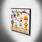 Quadro Infantil Pássaros Canvas 30x30cm-inf288