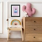 Quadro Infantil Pequeno Príncipe Rosa - Selo 33x24cm - Com Vi