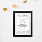 Quadro Infantil Santo Anjo Jardim - 60x48cm Moldura Preta