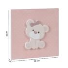 Quadro Infantil Tema Ursinho Rosa