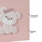 Quadro Infantil Tema Ursinho Rosa