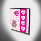 Quadro Infantil Ursinho Bem Vinda Ao Mundo Canvas 30x30cm-inf