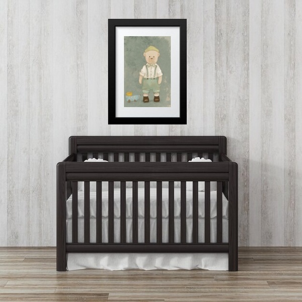 Quadro Infantil Urso Marinheiro - 60x48cm Moldura Preta