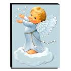 Quadro Infantil Vintage Anjinho Canvas 40x30cm-inf475
