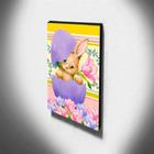 Quadro Infantil Vintage Coelhinho No Ovo Canvas 40x30cm-inf513