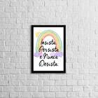Quadro Insista, Persista E Nunca Desista 33x24cm - Com Vidro