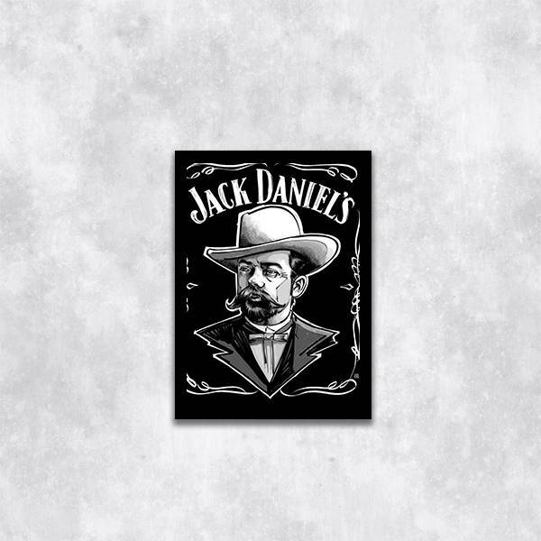 Quadro Jack Daniel's 24x18cm - Com Vidro Moldura:madeira Preta