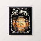 Quadro Jack Daniel´s Barris 24x18cm - Com Vidro Moldura:madei