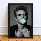 Quadro James Dean Bubble Gum 24x18cm - Com Vidro Moldura:made