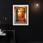 Quadro Janela Paisagem Outono - 60x48cm Moldura:madeira Branca