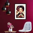 Quadro Japonesa Gueixa - 60x48cm Moldura:madeira Preta