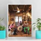 Quadro Jazz Músicos De New Orleans 33x24cm - Com Vidro Moldur