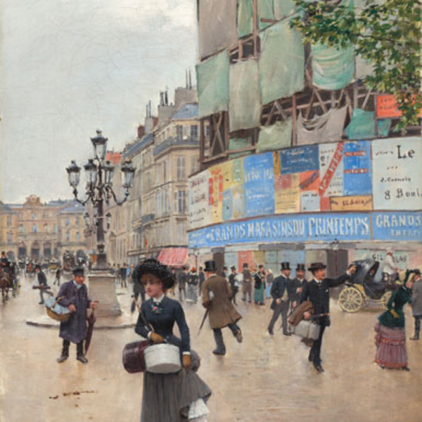Quadro Jean Béraud Paris  Rue Du Havre 1882 - Branca