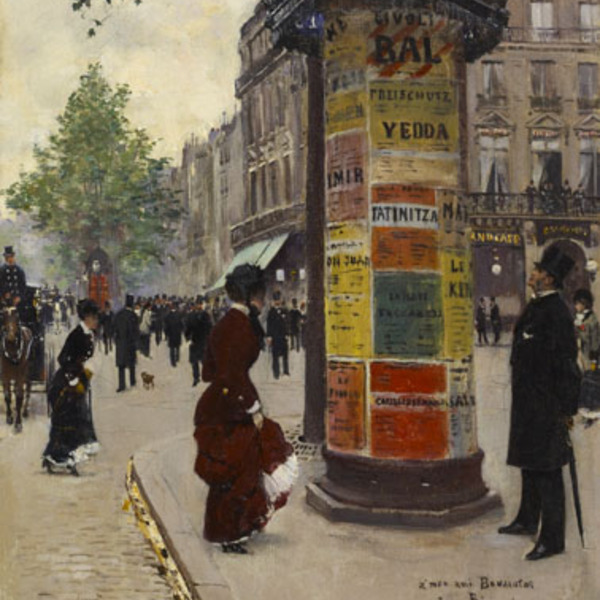 Quadro Jean Béraud Quiosque De Paris 1884 - Madeira Clara