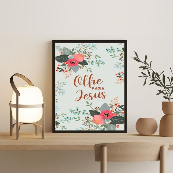 Quadro Jesus- Eu Estarei Sempre Com Vocês 24x18cm Moldura:mad