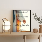 Quadro Jesus- Eu Estarei Sempre Com Vocês 45x34cm - Com Vidro