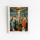 Quadro Jesus Cristo Cruz Marco Pino Moldura Branca 60x40cm