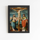 Quadro Jesus Cristo Cruz Marco Pino Moldura Preta 60x40cm